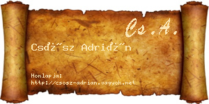 Csősz Adrián névjegykártya