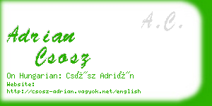 adrian csosz business card